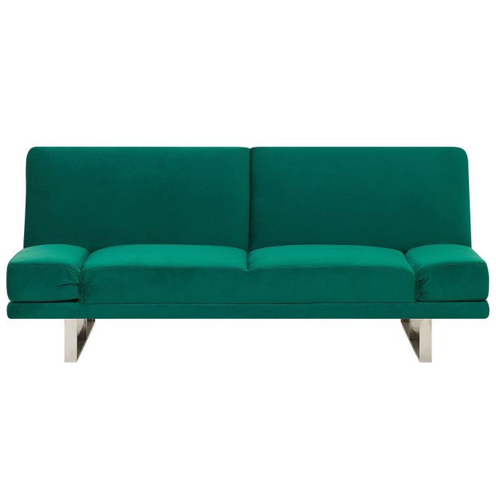 Velvet Sofa Bed Green YORK