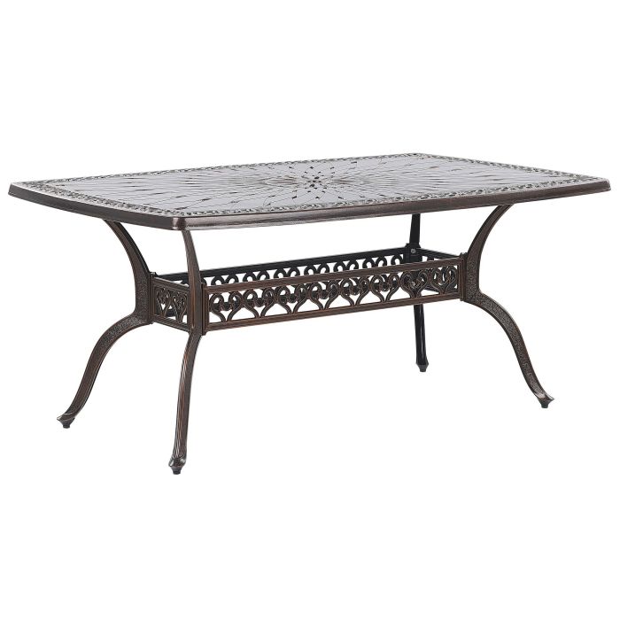 Garden Dining Table 165 x 102 cm Brown LIZZANO