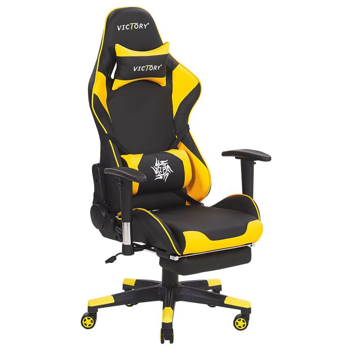 Gaming Chair Black with Yellow VICTORY