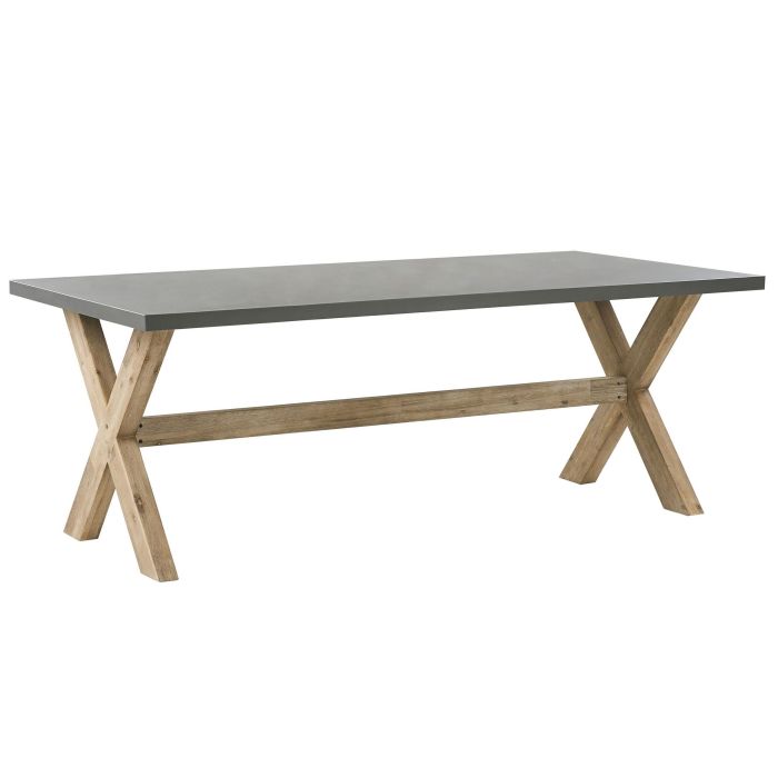 Concrete Garden Table 200 x 100 cm Grey OLBIA