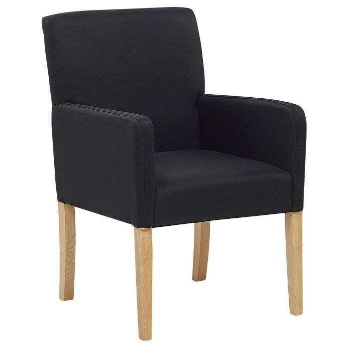 Fabric Dining Chair Black ROCKEFELLER