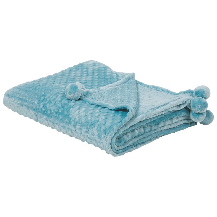 Blanket 200 x 220 cm Light Blue SAMUR