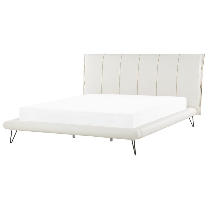 Faux Leather EU Super King Size Bed White BETIN