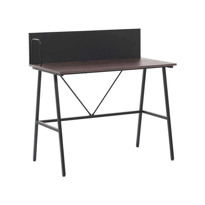 Home Office Desk 100 x 50 cm Dark Wood HASTINGS