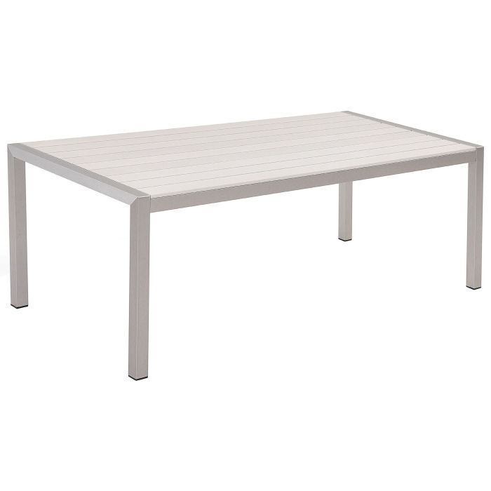 Aluminium Garden Table 180 x 90 cm White VERNIO