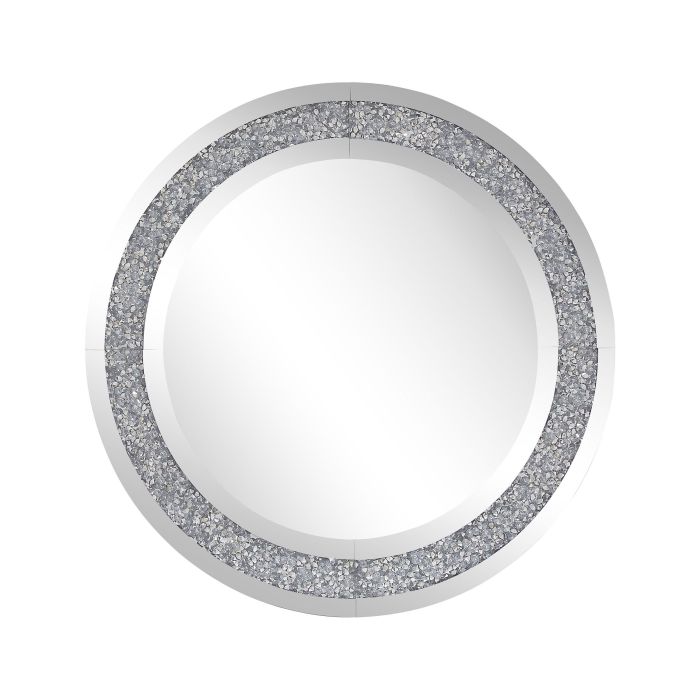 Round Wall Mirror 70cm Silver