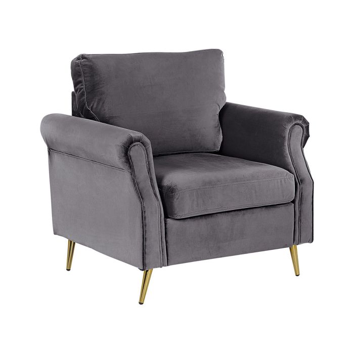 Velvet Armchair Grey VIETAS