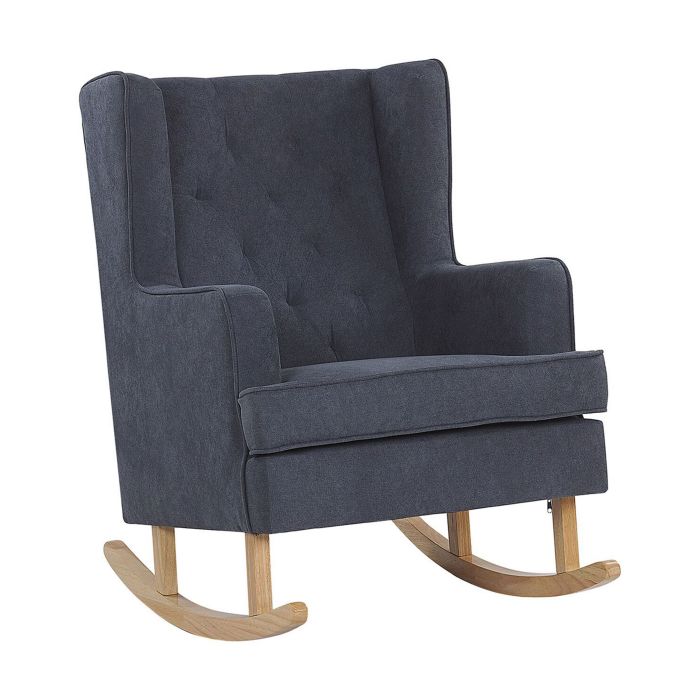 Fabric Rocking Chair Grey TRONDHEIM II