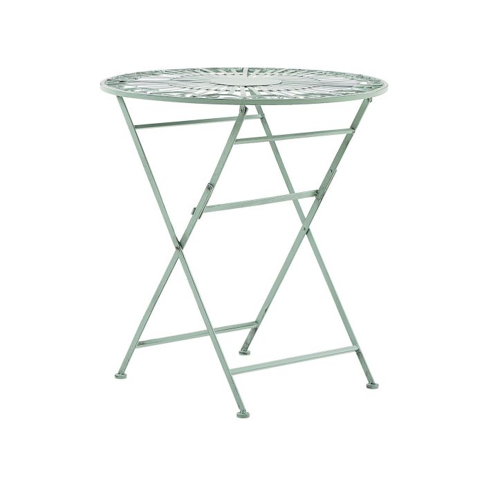Metal Garden Bistro Table ø 70 cm Green TRENTO