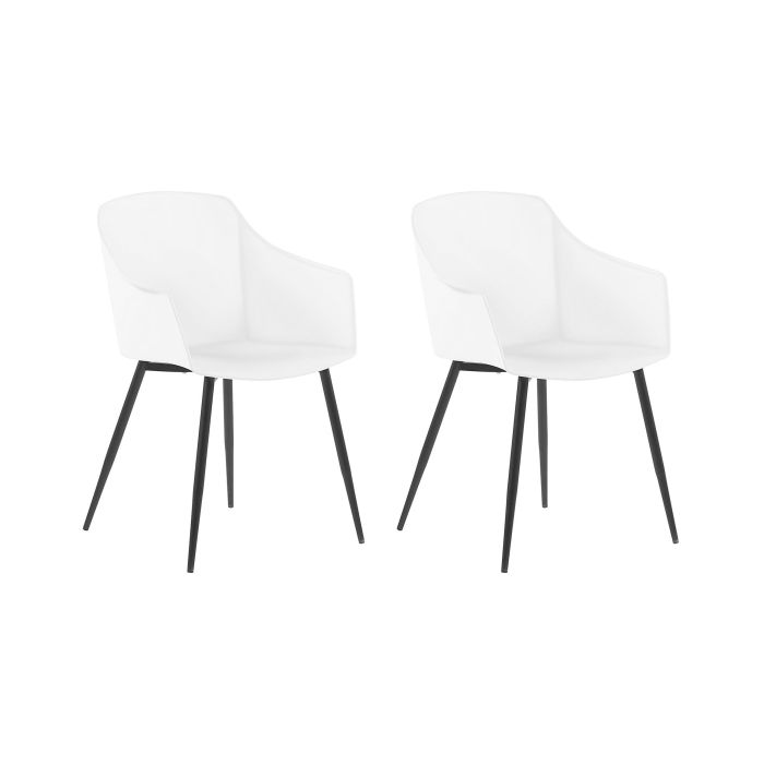 Set of 2 Dining Chairs White FONDA