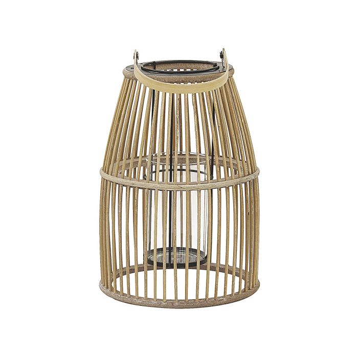 Bamboo Candle Lantern 32 cm Beige HOSTE