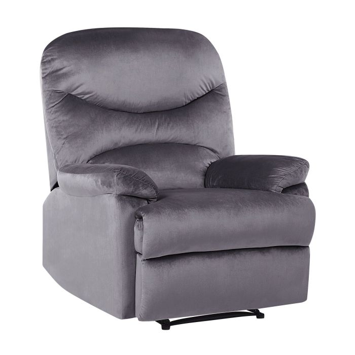 Velvet Recliner Chair Grey ESLOV
