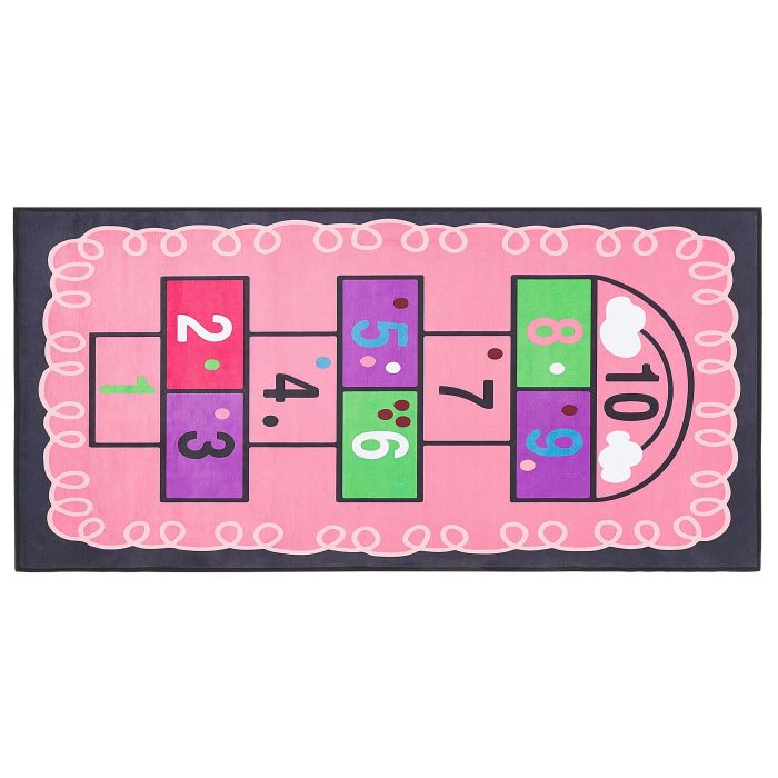 Kids Rug Hopscotch Print 80x150cm Pink