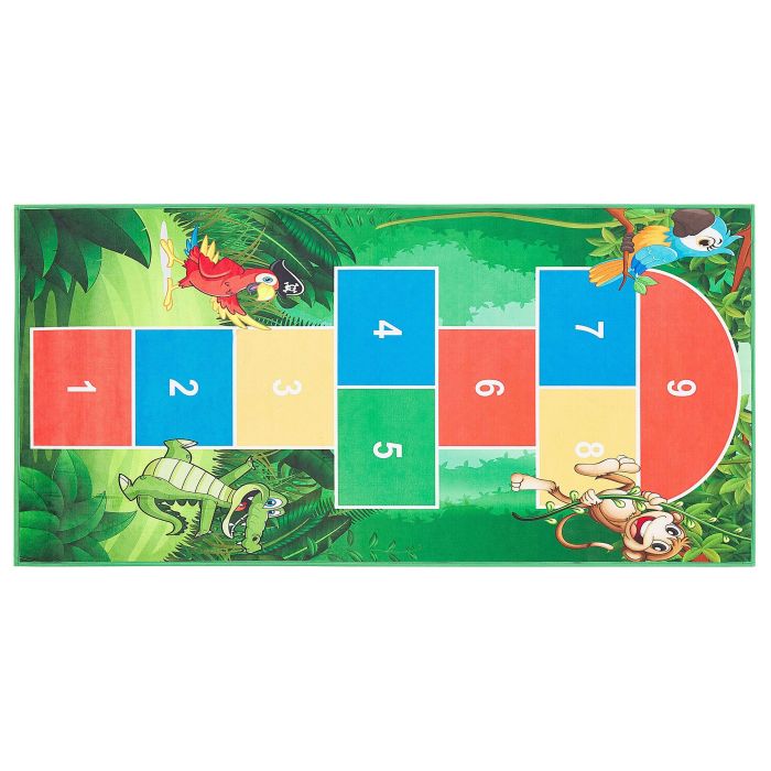 Kids Rug Hopscotch Print 80x150cm Green