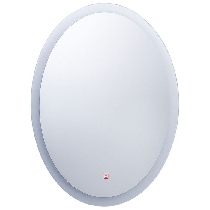 Oval LED Wall Mirror 60x80cm Silver