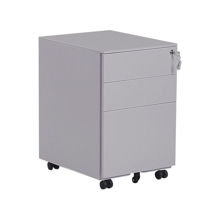 3 Drawer Metal Storage Cabinet Grey CAMI