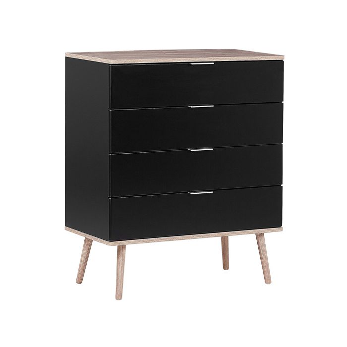 4 Drawer Chest Black WALPI