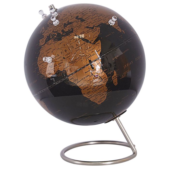 Decorative Globe with Magnets 29cm Black and Copper