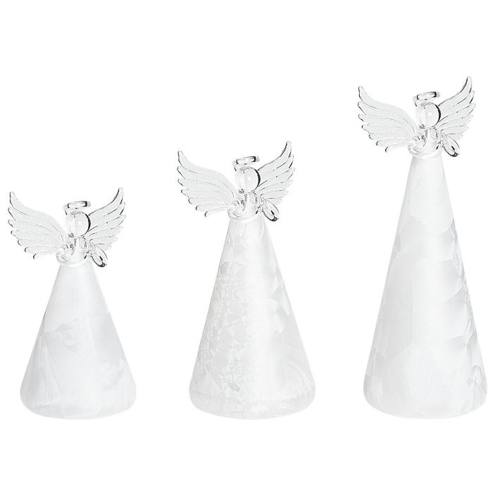 Set of 3 Decorative Angel Figurines with LED White KITTILA