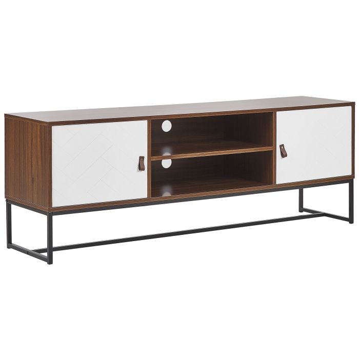 TV Stand Dark Wood with White NUEVA