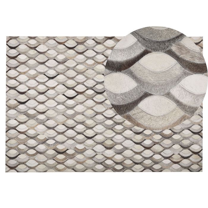 Cowhide Area Rug 140x200cm Brown and Beige