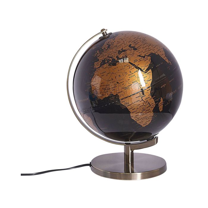 Decorative Globe with LED 32cm Black and Copper