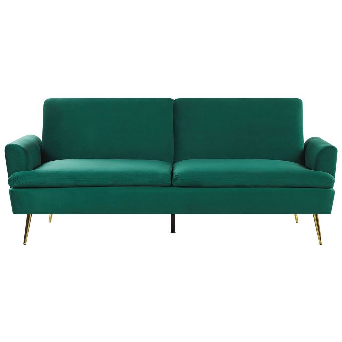 Velvet Sofa Bed Dark Green VETTRE