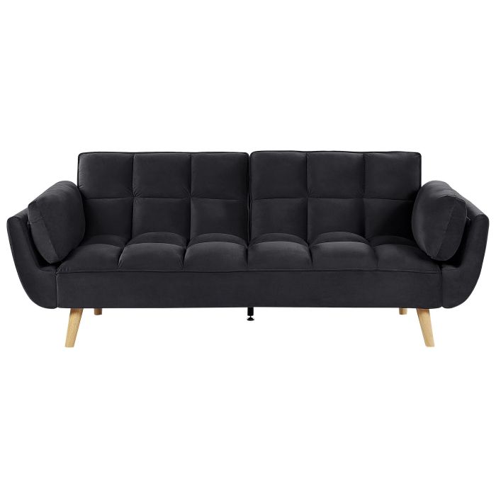 Velvet Sofa Bed Black ASBY