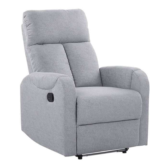 LED Recliner Chair with USB Port Grey SOMERO