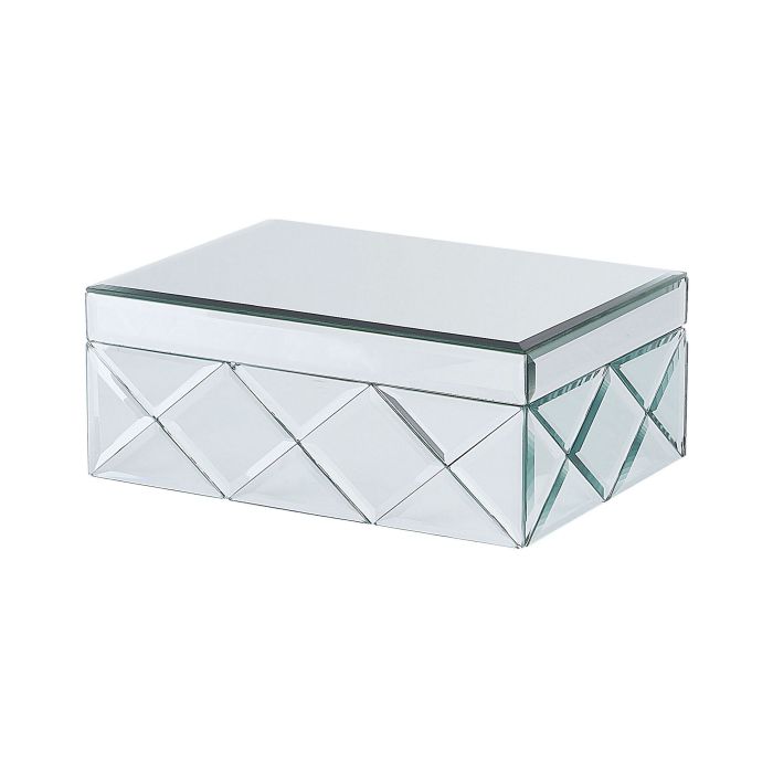 Mirrored Jewellery Box Silver