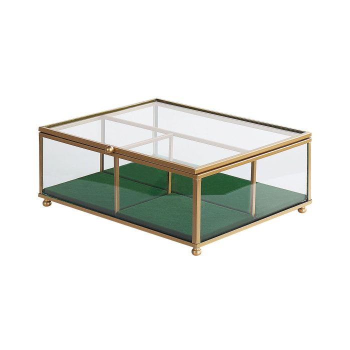 Glass Jewellery Box Gold SAINTES