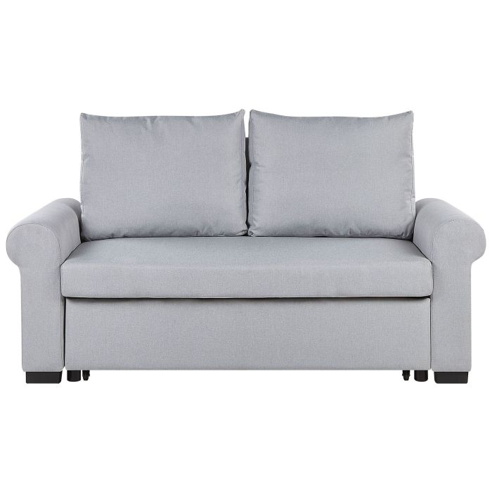 Fabric Sofa Bed Light Grey SILDA