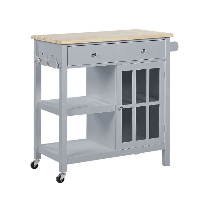 Kitchen Storage Trolley Grey GENOA