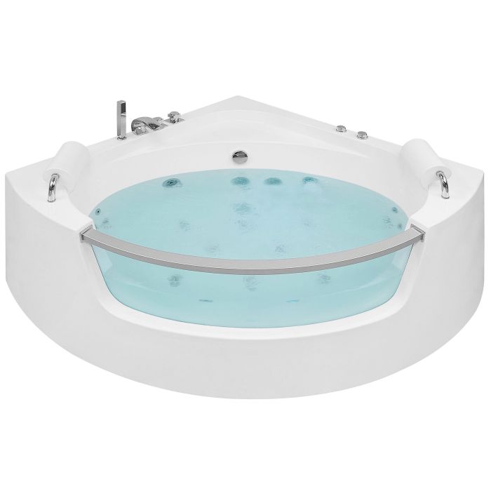 Whirlpool Bath with LED 2010 x 1500 mm White MANGLE