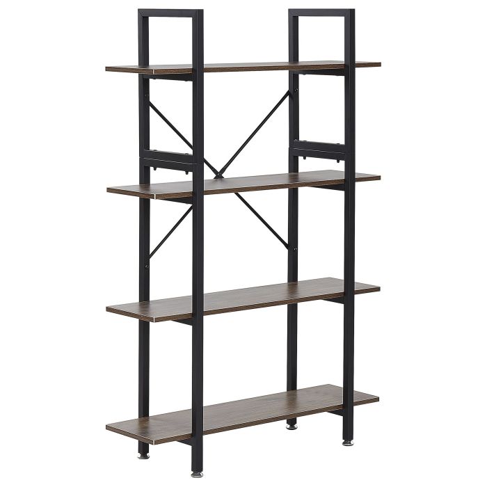 4 Tier Bookcase Dark Wood DARBY