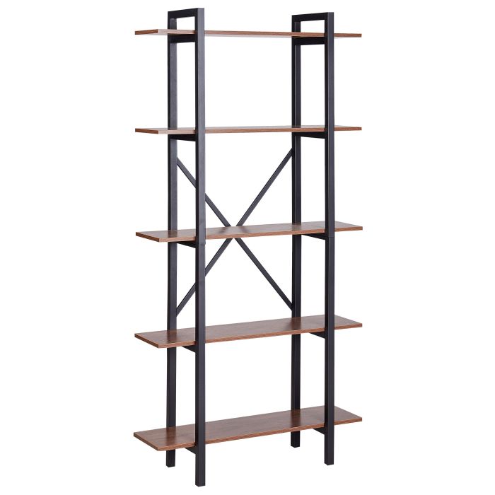 5 Tier Bookcase Dark Wood DARBY
