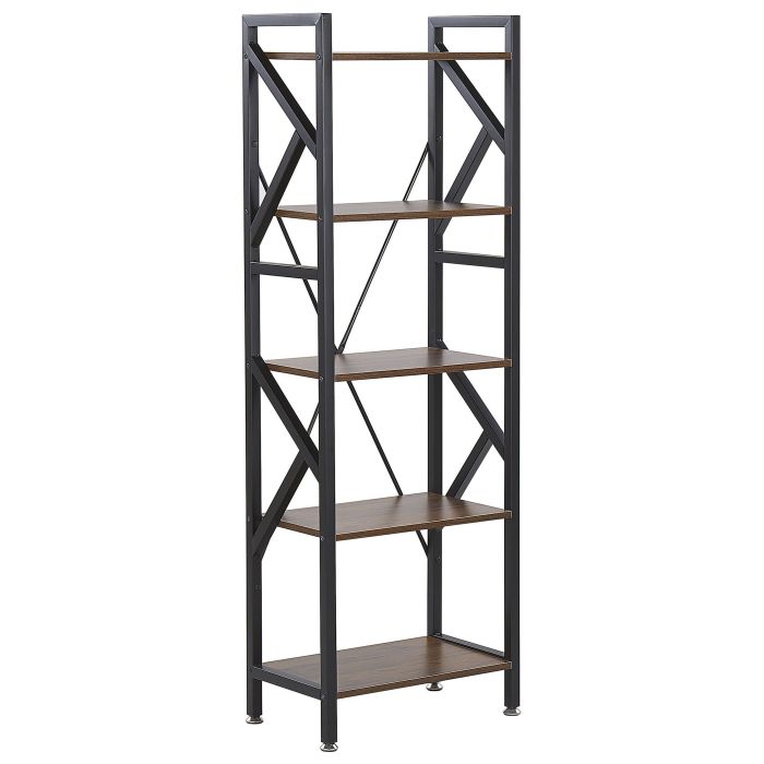 5 Tier Bookcase Dark Wood DALE