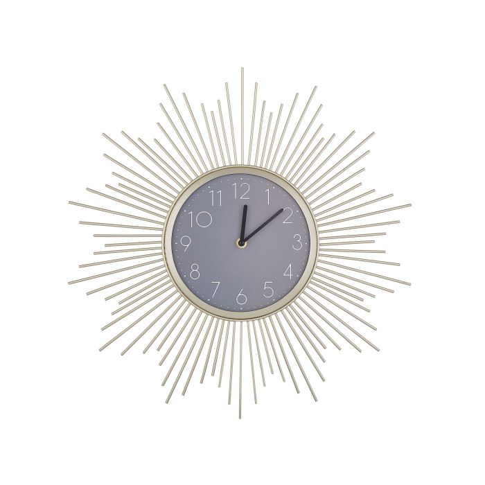 Sunburst Wall Clock 45cm Gold and Grey