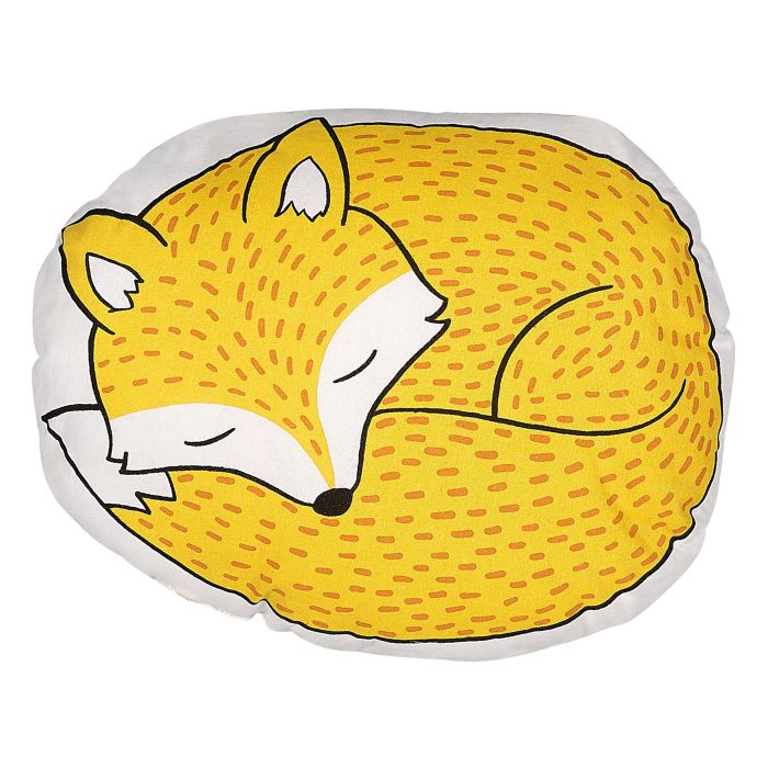 Cotton Kids Cushion Fox 50x40cm Yellow