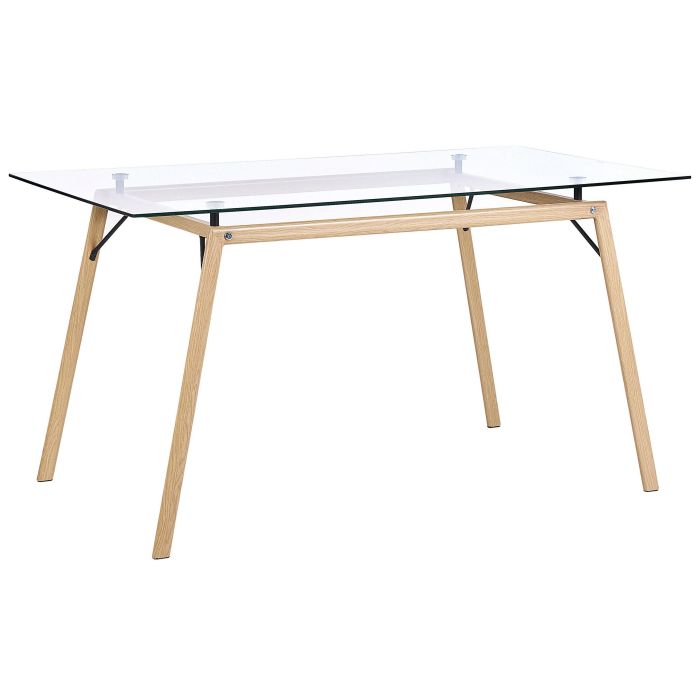 Glass Top Dining Table 140 x 80 cm KAMINA