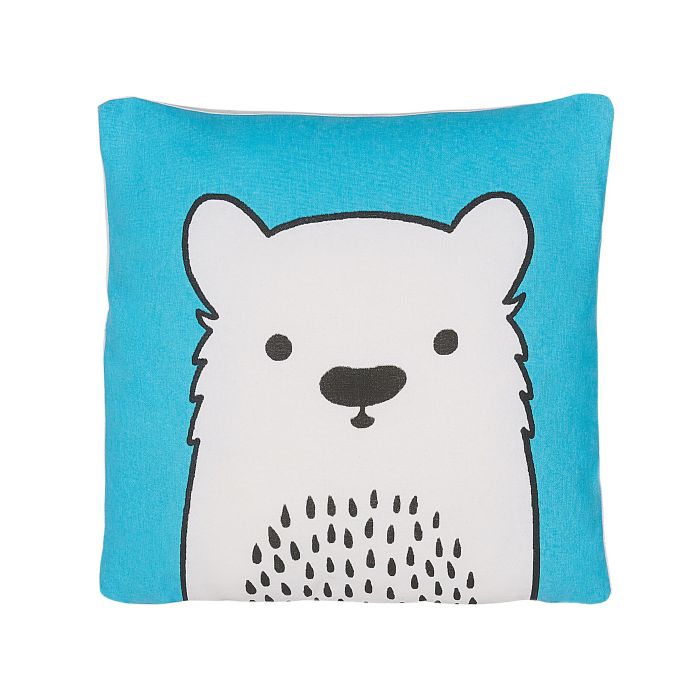 Cotton Kids Cushion Bear 45x45cm Blue