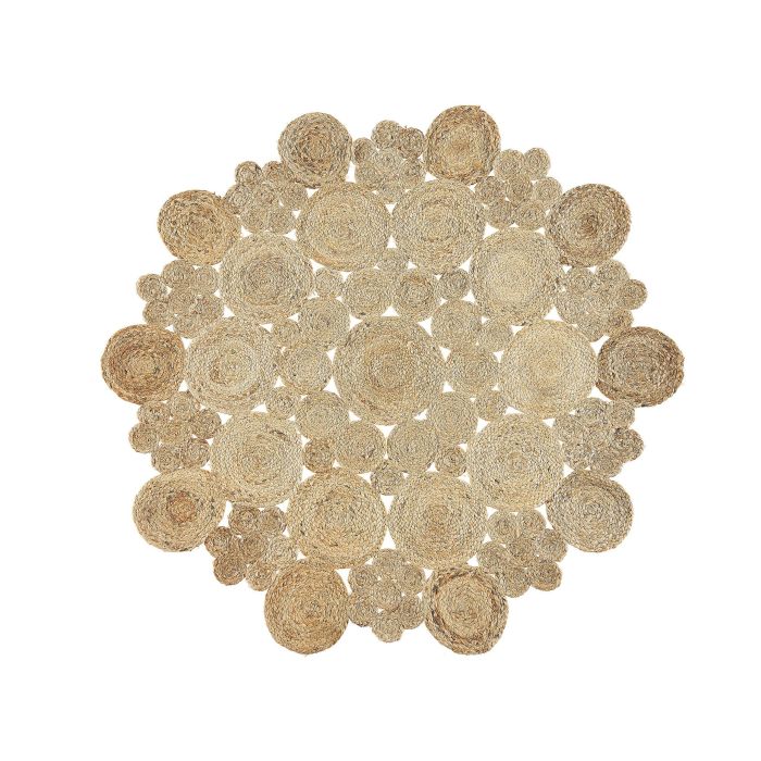 Round Jute Area Rug 135cm Beige