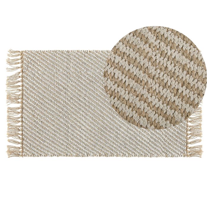Jute Runner Rug 50x80cm Beige