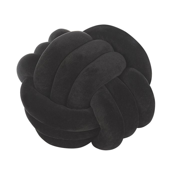 Velvet Knot Cushion 30x30cm Black