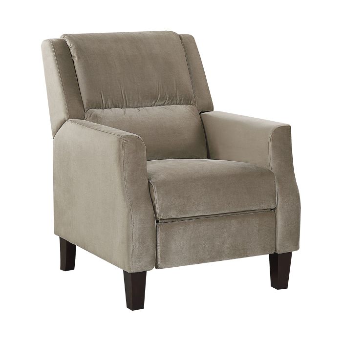 Velvet Recliner Chair Taupe EGERSUND