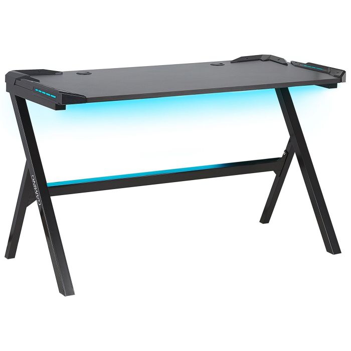 Gaming Desk with RGB LED Lights 120 x 60 cm Black DANVERS