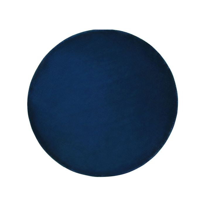 Round Viscose Area Rug 140cm Navy Blue
