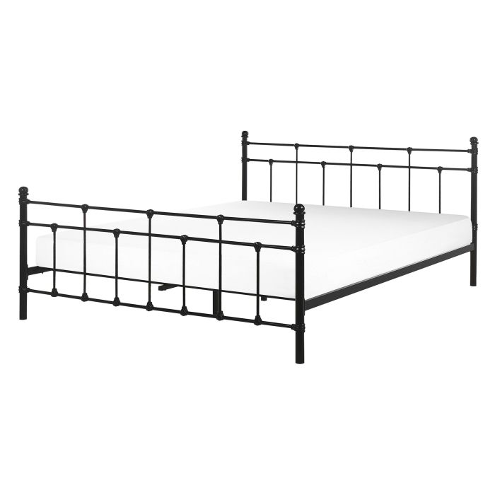 Metal EU Double Size Bed Black LYNX