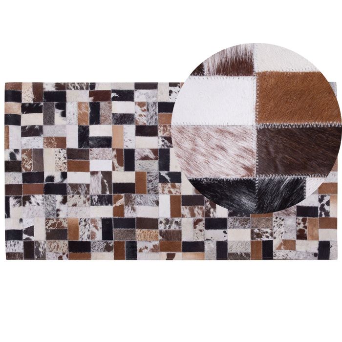 Cowhide Area Rug 80x150cm Brown and Beige