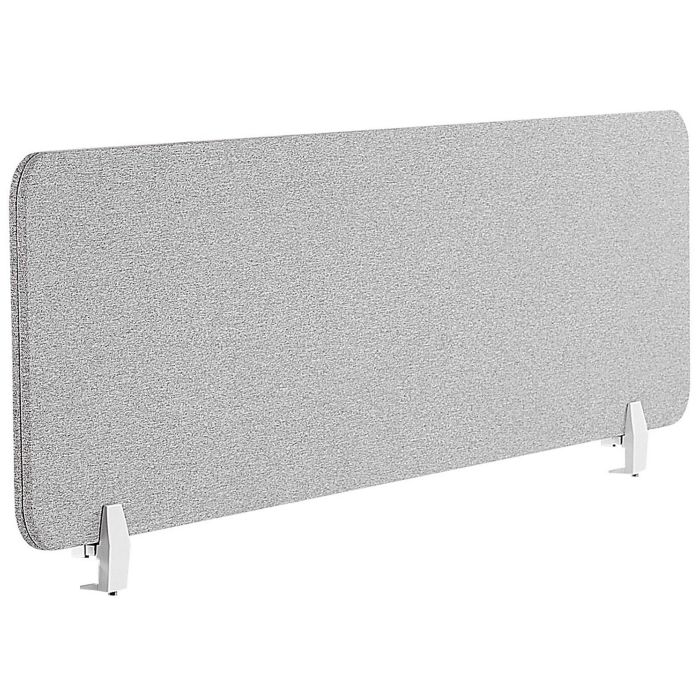 Desk Screen 130 x 40 cm Light Grey WALLY